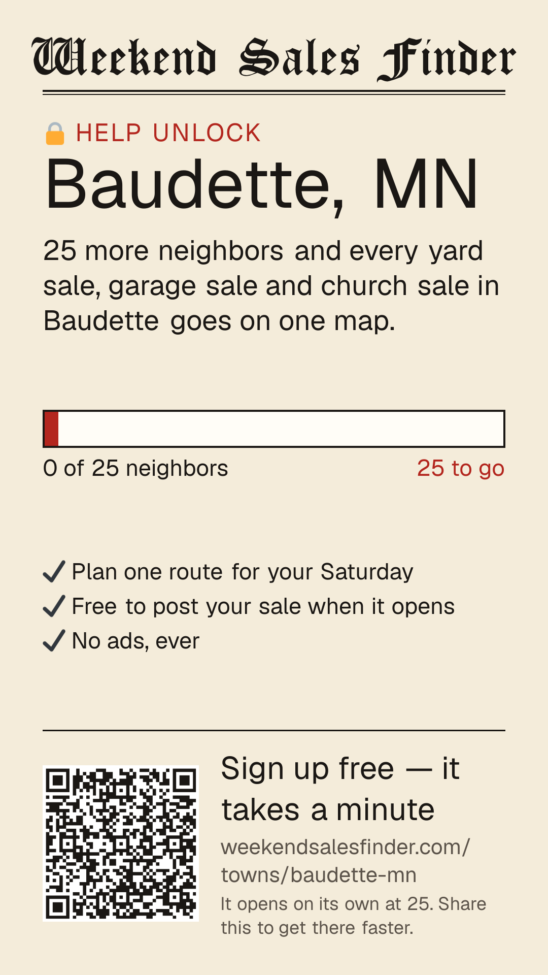 Phone story for unlocking Baudette