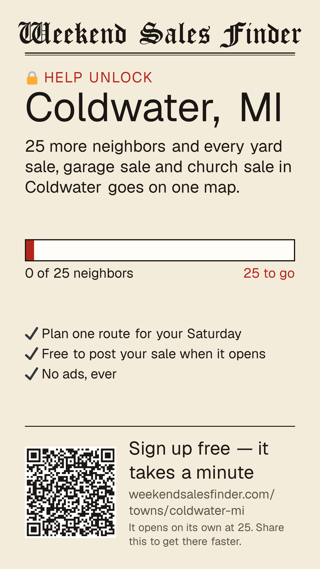 Phone story for unlocking Coldwater