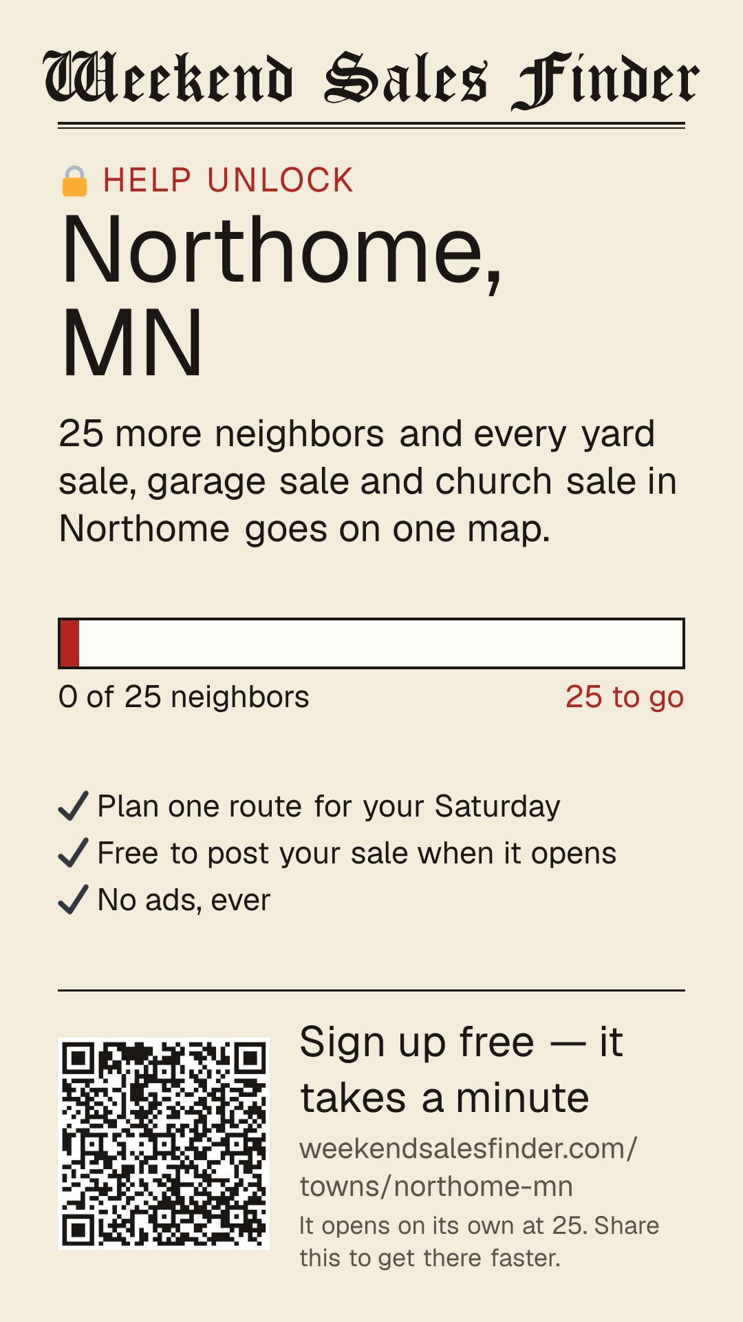 Phone story for unlocking Northome