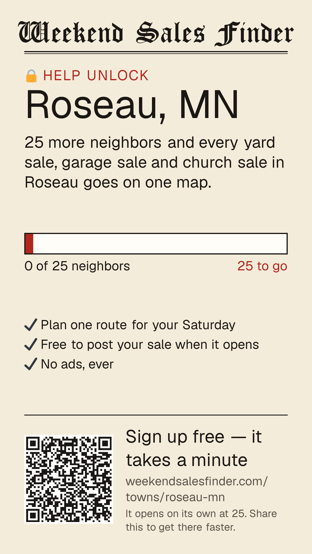 Phone story for unlocking Roseau