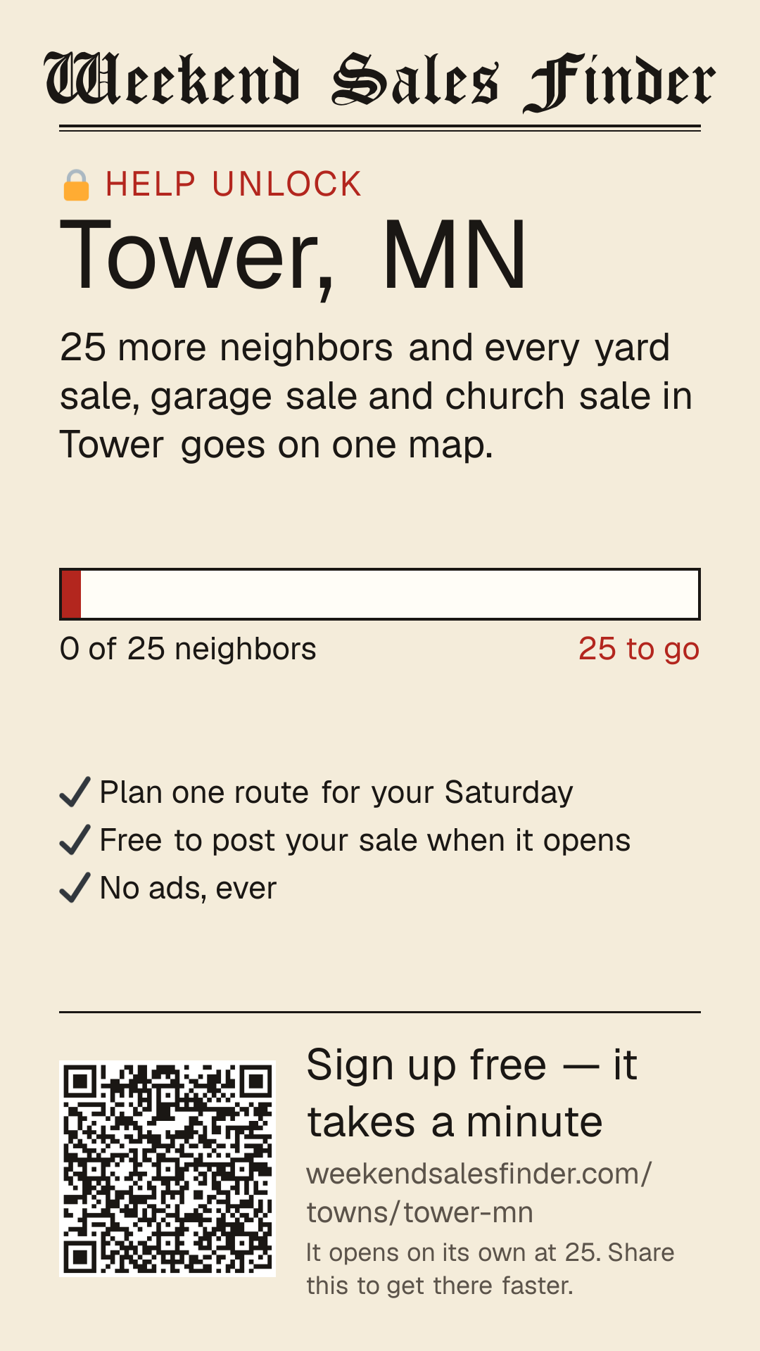 Phone story for unlocking Tower